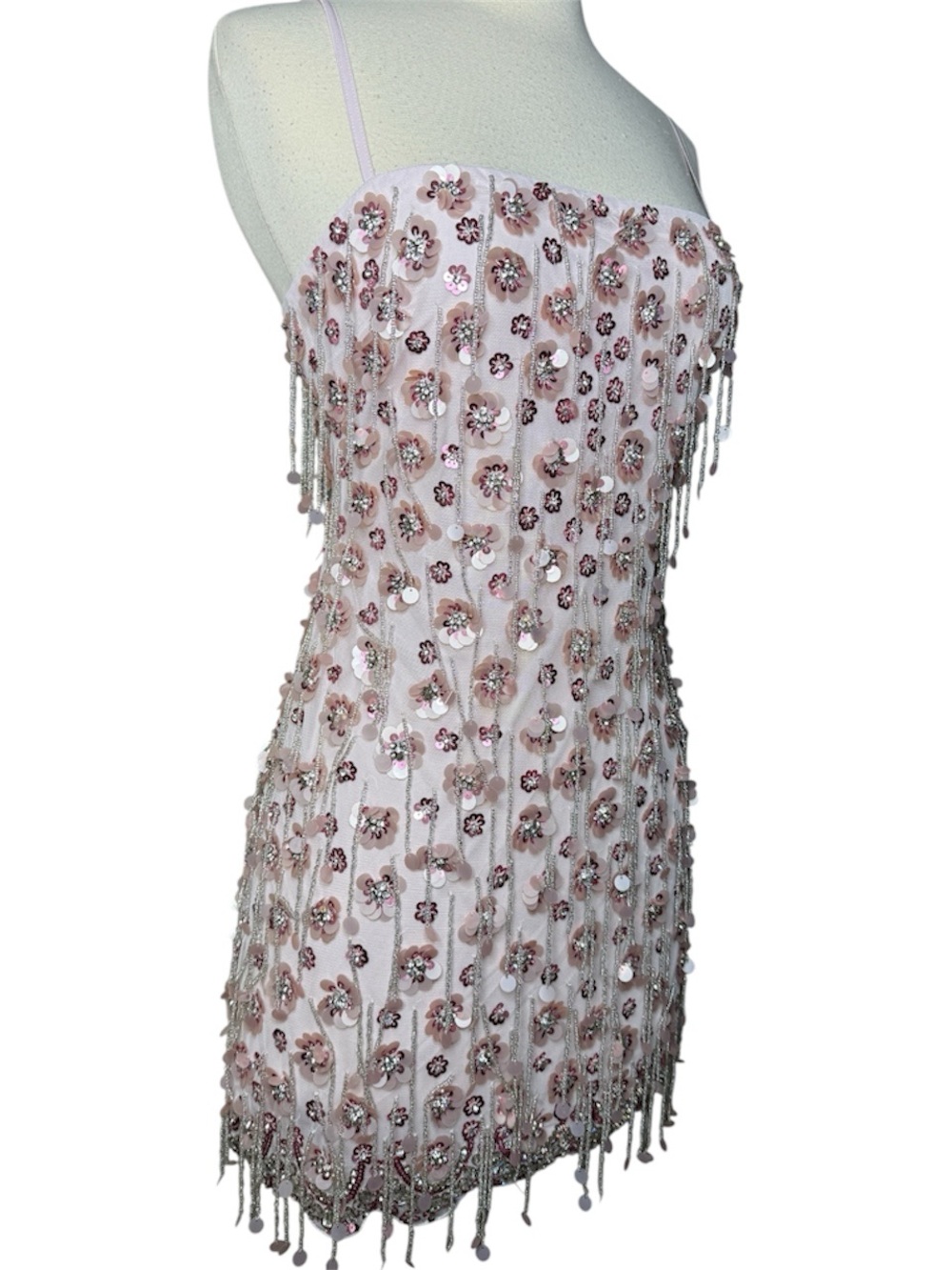 Adei mini dress in baby pink